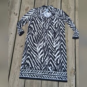 Rabbit Rabbit Rabbit Black & White Zebra-Print Tunic